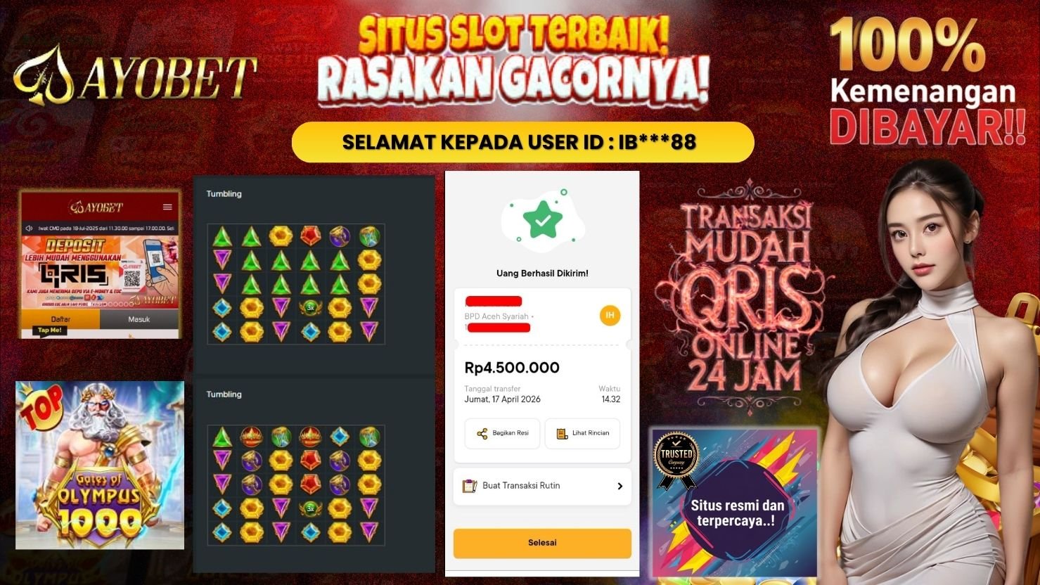AYOBET JACKPOT SLOT GATES OF OLYMPUS 1000